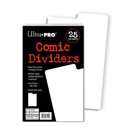 Ultra Pro Comic Storage Dividers pack of 25 - WHITE